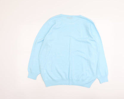 Womens UK Size 12 Fashion Extra Blue Pullover Jumper