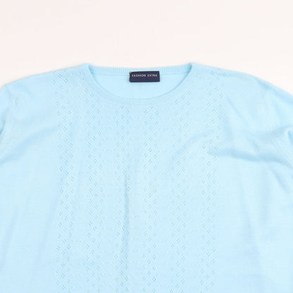 Womens UK Size 12 Fashion Extra Blue Pullover Jumper