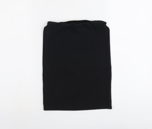 Boohoo Womens Black Polyester Bandage Skirt Size 8