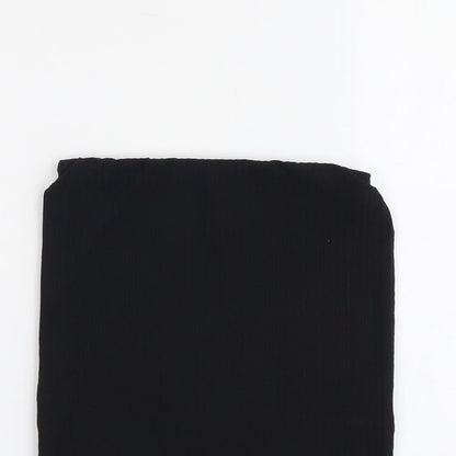 Boohoo Womens Black Polyester Bandage Skirt Size 8