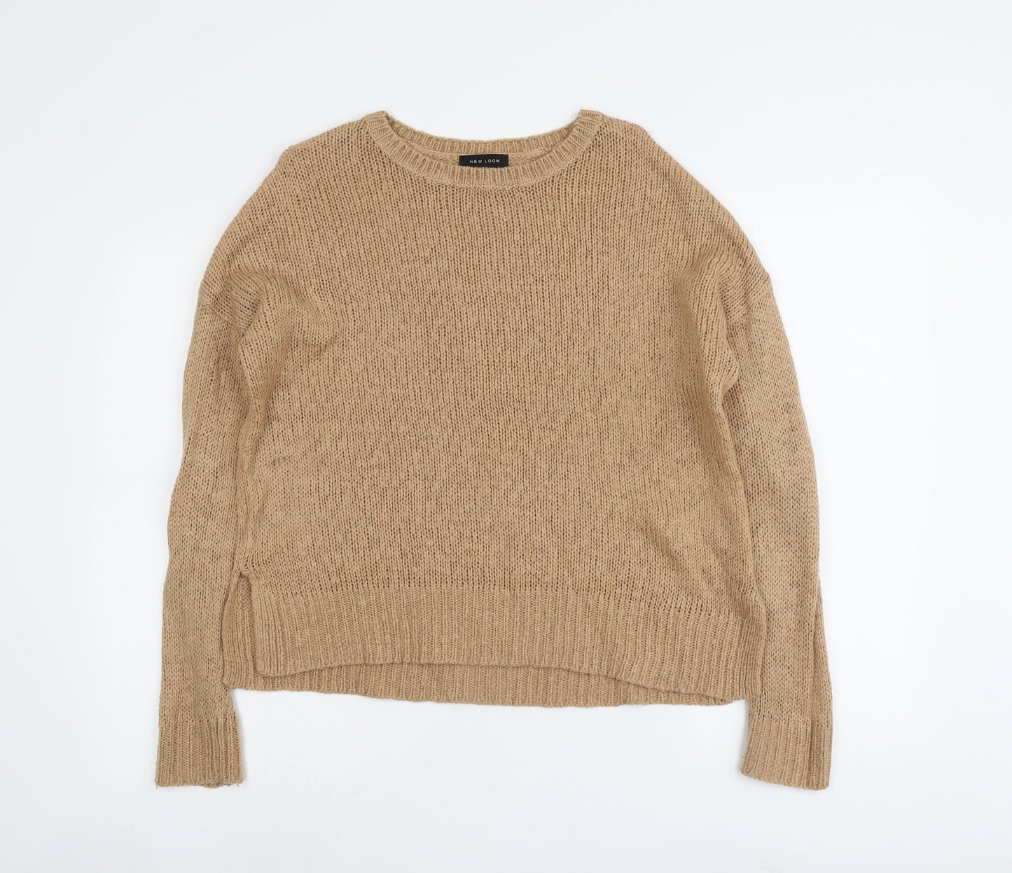 Womens UK Size M New Look Beige Pullover Jumper