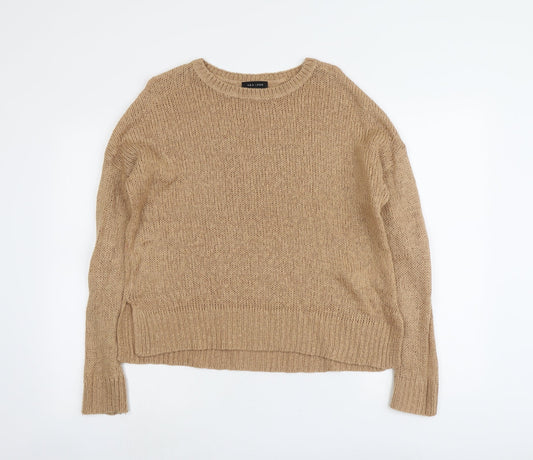 Womens UK Size M New Look Beige Pullover Jumper