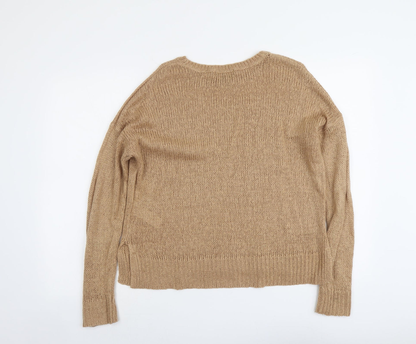 Womens UK Size M New Look Beige Pullover Jumper