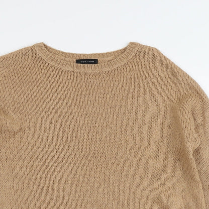 Womens UK Size M New Look Beige Pullover Jumper