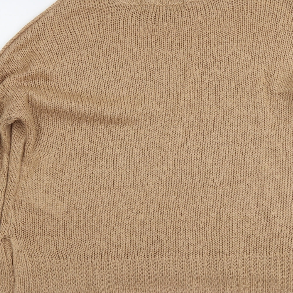 Womens UK Size M New Look Beige Pullover Jumper