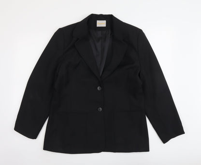 Daxton Womens Black Polyester Jacket Suit Jacket Size 14