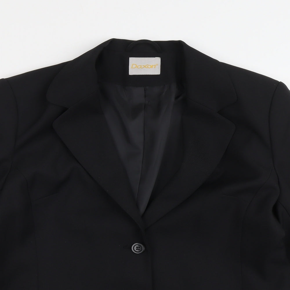 Daxton Womens Black Polyester Jacket Suit Jacket Size 14
