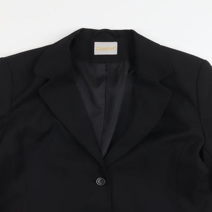 Daxton Womens Black Polyester Jacket Suit Jacket Size 14