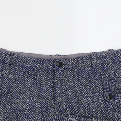 Gap Womens Blue Geometric Polyester Basic Shorts Size 6 L3 in Regular Button