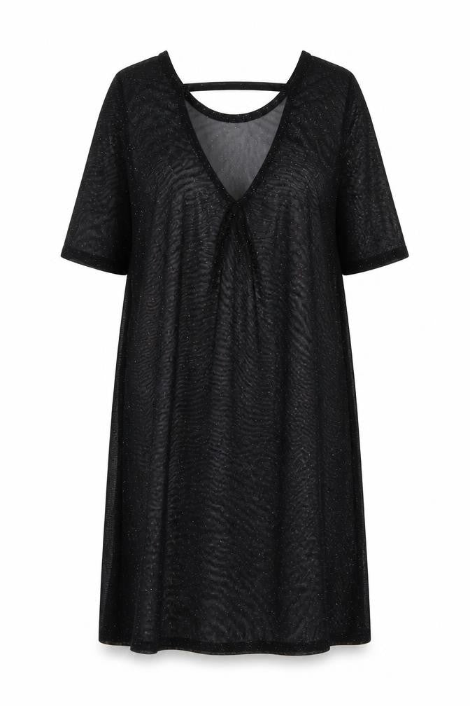 River Island Womens Black Polyester A-Line Size 10 V-Neck Pullover