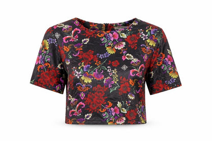 Womens UK Size S Glamorous Black Basic T-Shirt