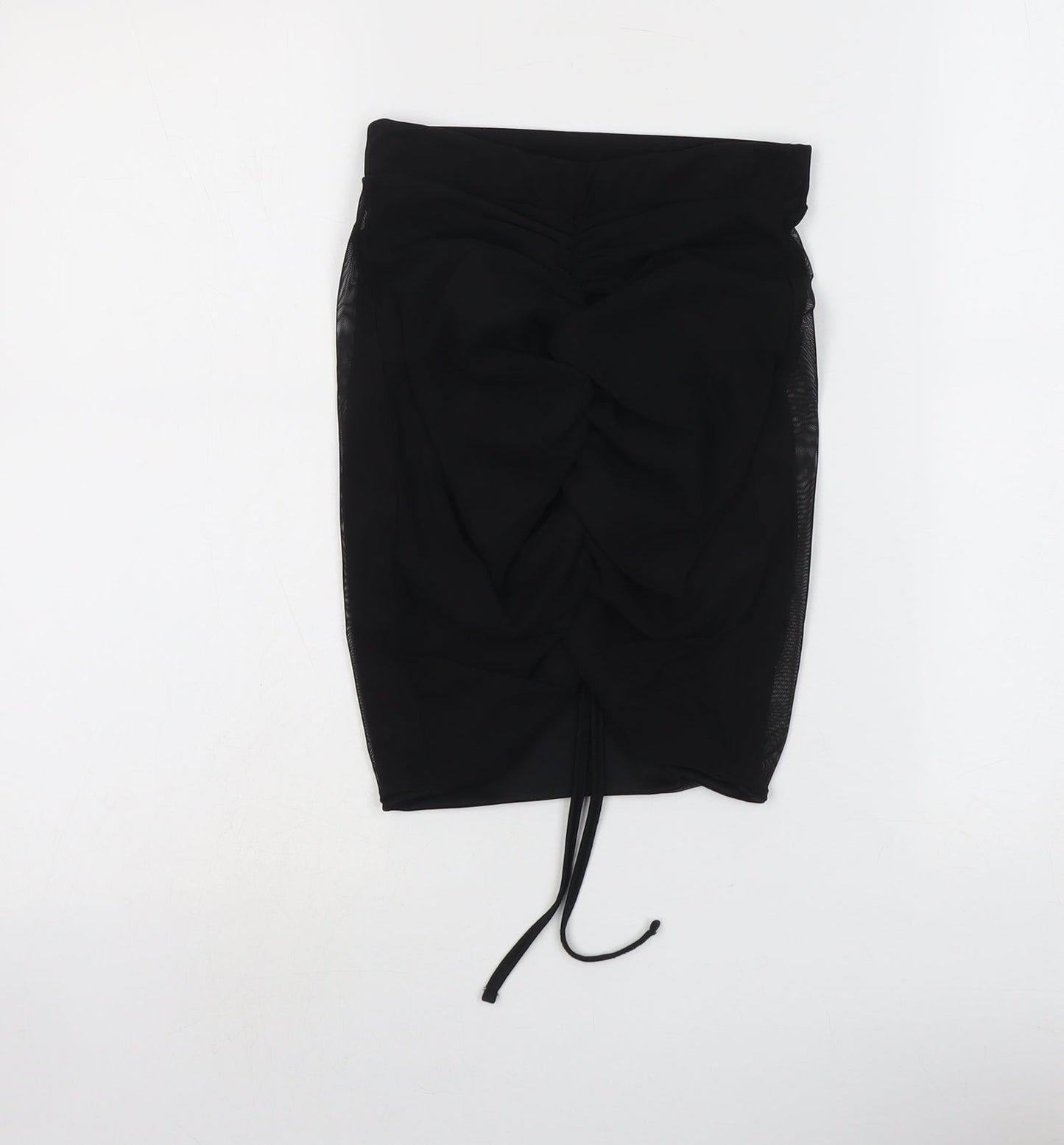 PRETTYLITTLETHING Womens Black Polyester Bandage Skirt Size 6