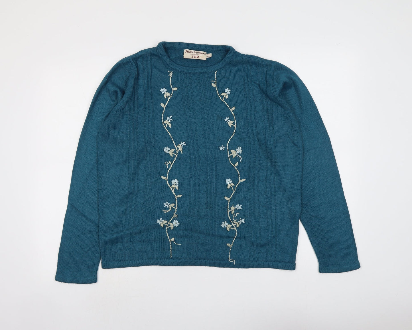 Womens UK Size 14 EWM Blue Pullover Jumper