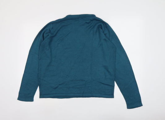 Womens UK Size 14 EWM Blue Pullover Jumper