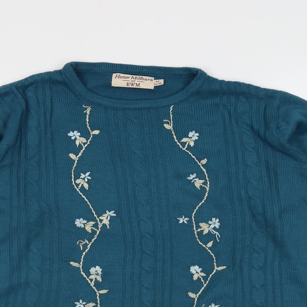 Womens UK Size 14 EWM Blue Pullover Jumper