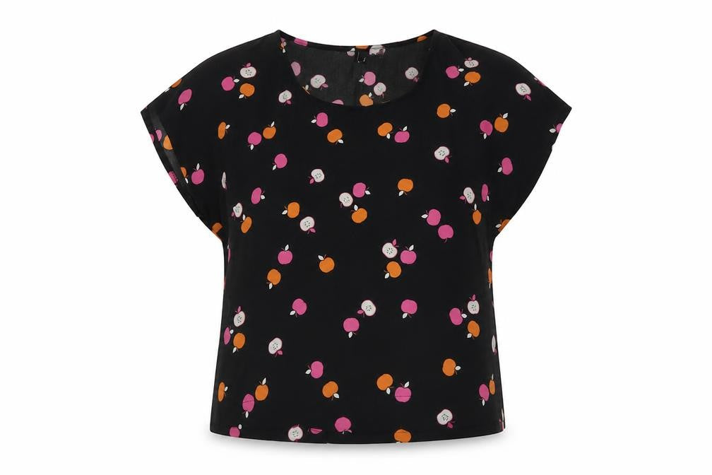 Womens UK Size 8 H&M Black Basic Blouse