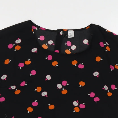 Womens UK Size 8 H&M Black Basic Blouse