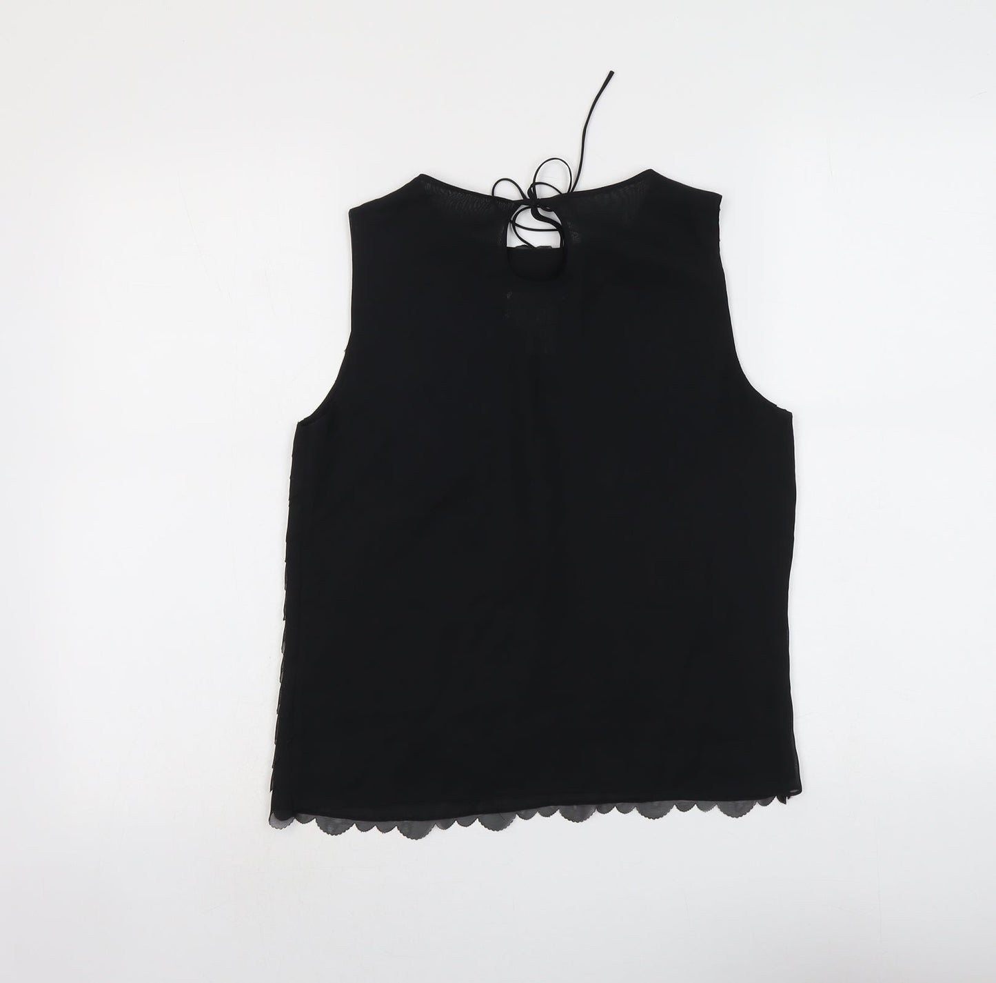 Womens UK Size S Max Studio Black Basic Tank