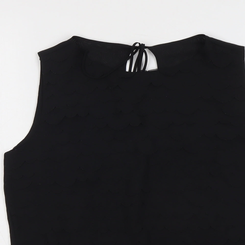 Womens UK Size S Max Studio Black Basic Tank