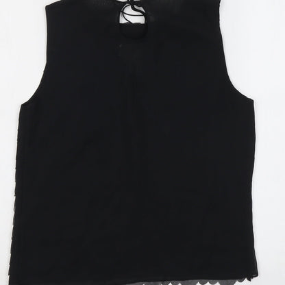 Womens UK Size S Max Studio Black Basic Tank