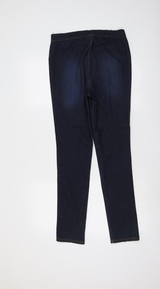 Kaleidoscope Womens Blue Cotton Jegging Jeans Size 10 L29 in Regular