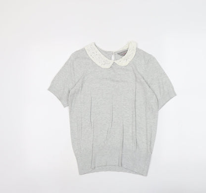 Womens UK Size 8 Dorothy Perkins Grey Pullover Jumper