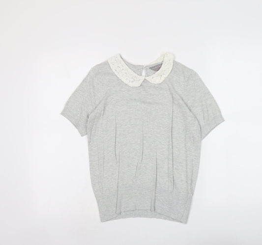 Womens UK Size 8 Dorothy Perkins Grey Pullover Jumper