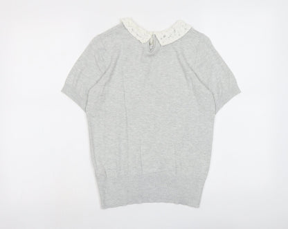 Womens UK Size 8 Dorothy Perkins Grey Pullover Jumper