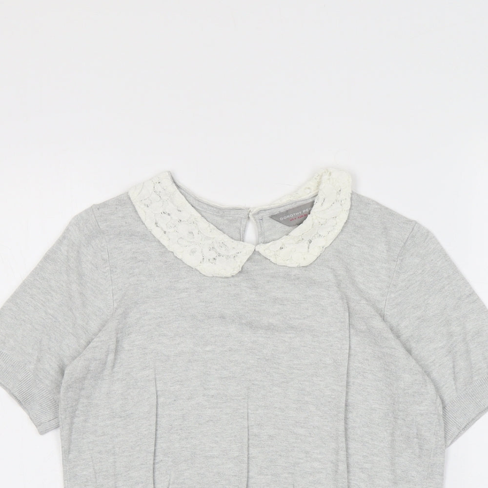 Womens UK Size 8 Dorothy Perkins Grey Pullover Jumper