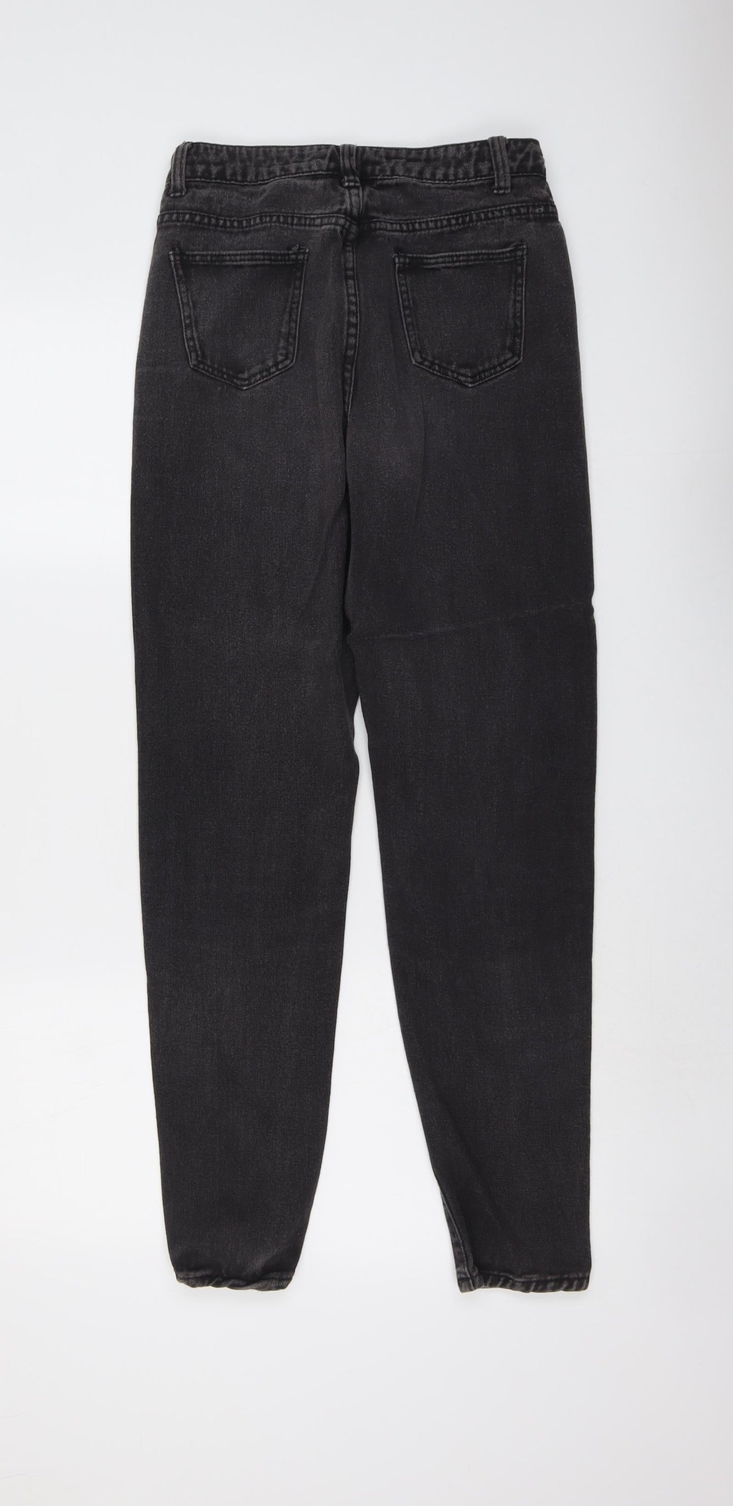 Boohoo Womens Grey Cotton Skinny Jeans Size 8 L25 in Regular Button