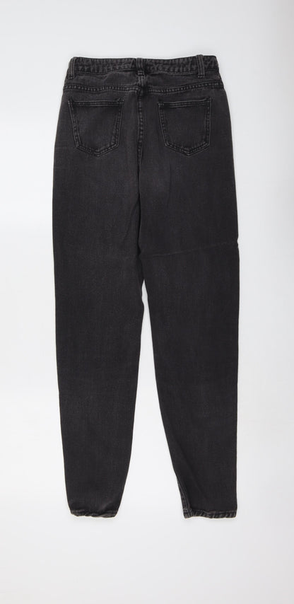 Boohoo Womens Grey Cotton Skinny Jeans Size 8 L25 in Regular Button