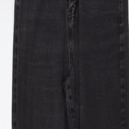 Boohoo Womens Grey Cotton Skinny Jeans Size 8 L25 in Regular Button