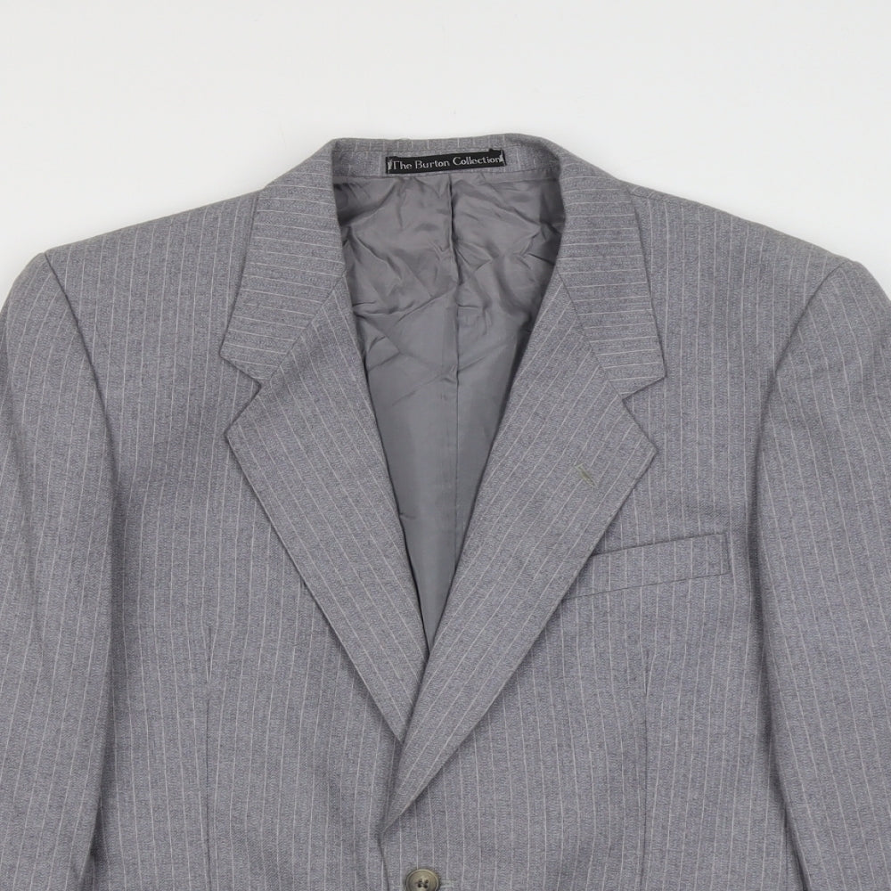 Mens UK Size M Burton Regular Grey Suit Jacket