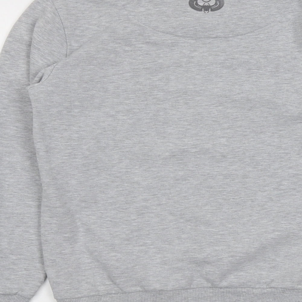 Junq Couture Womens Grey Cotton Pullover Sweatshirt Size S Pullover