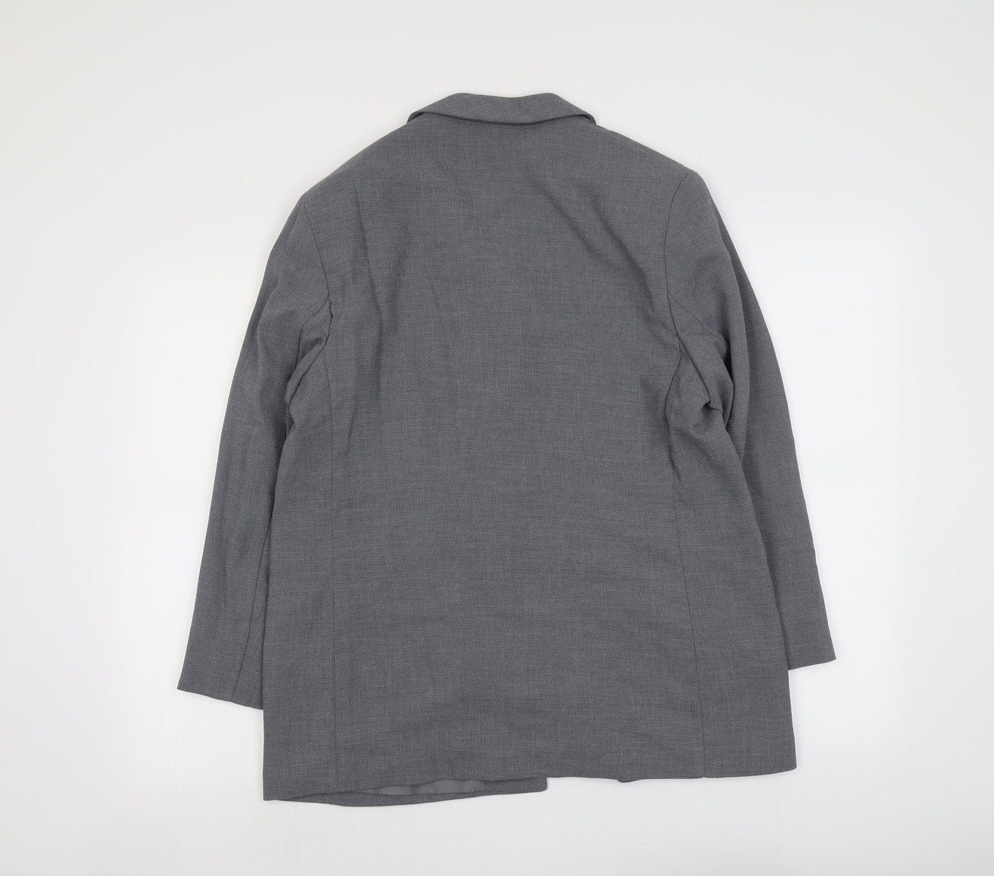 Marks and Spencer Womens Grey Polyester Jacket Blazer Size 16