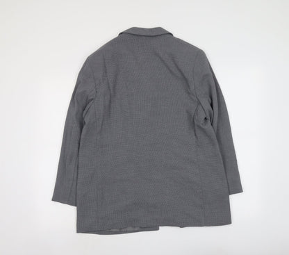 Marks and Spencer Womens Grey Polyester Jacket Blazer Size 16