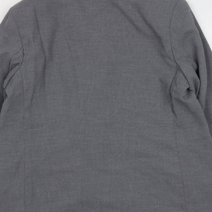 Marks and Spencer Womens Grey Polyester Jacket Blazer Size 16