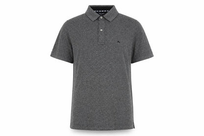 Hampton Mens Grey Cotton Polo Size M Collared Button