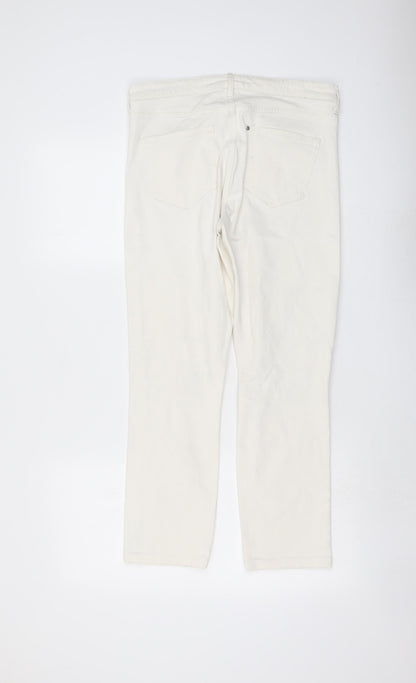 Womens UK Size 29 in H&M Slim Fit Straight Ivory Jeans