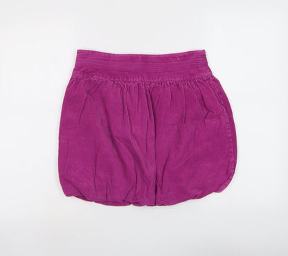 Vertbaudet Girls Purple Cotton Mini Skirt Size 14 Years Regular Zip