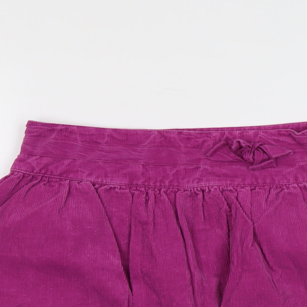 Vertbaudet Girls Purple Cotton Mini Skirt Size 14 Years Regular Zip