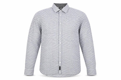 D66 Mens Grey Camouflage Cotton Button-Up Size L Collared Button