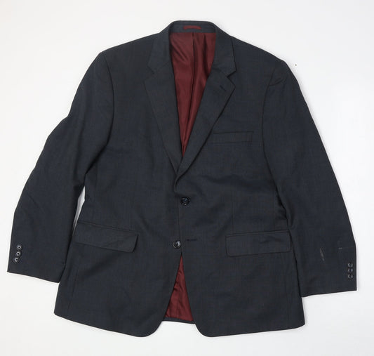 Mens UK Size 42 BHS Regular Blue Suit Jacket