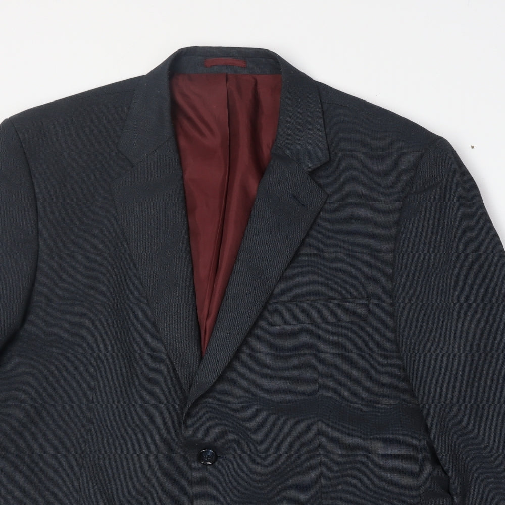 Mens UK Size 42 BHS Regular Blue Suit Jacket