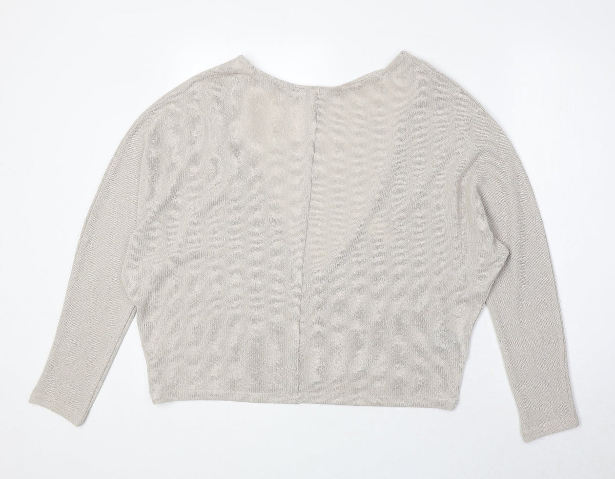 Womens UK Size M H&M Beige Pullover Jumper
