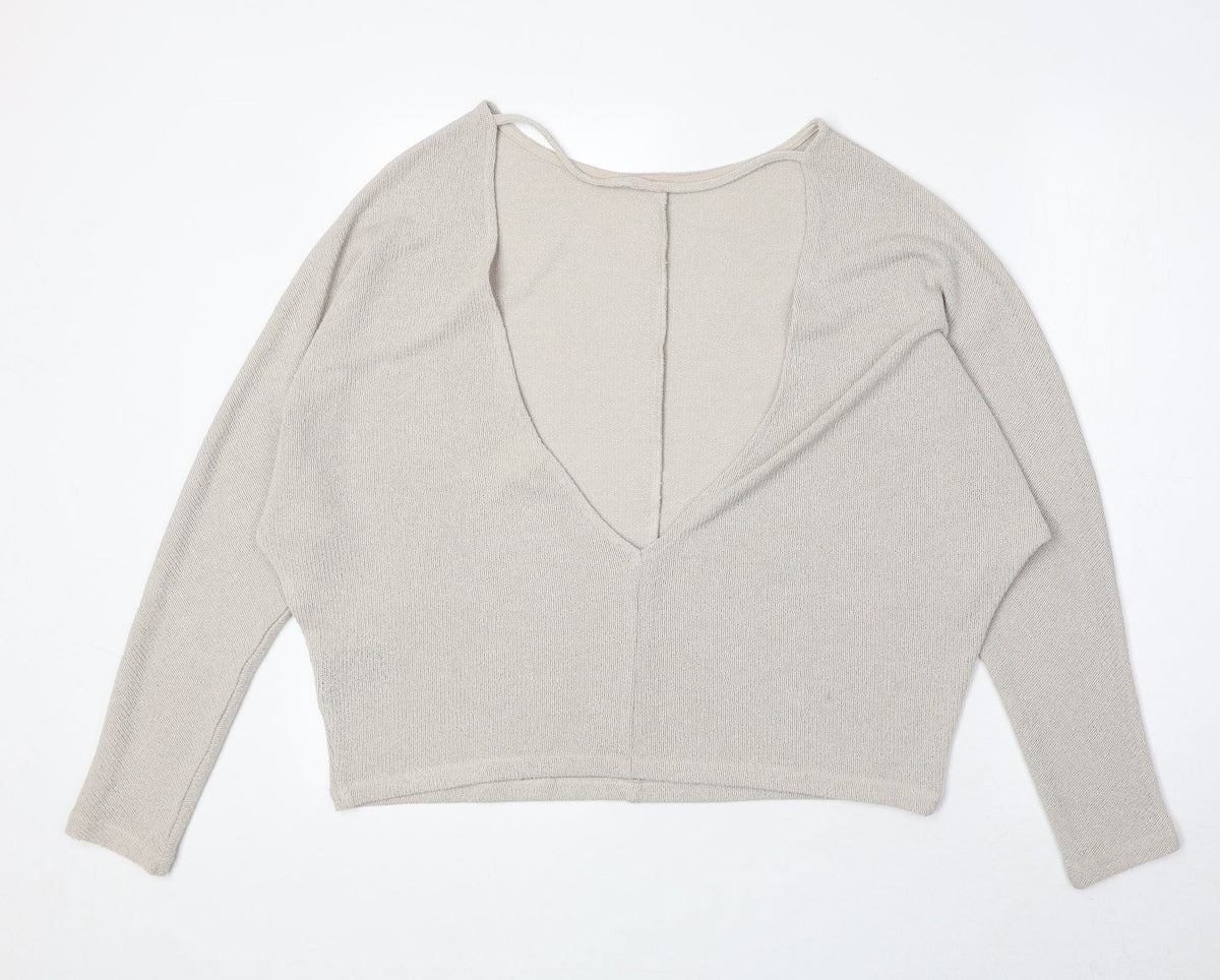 Womens UK Size M H&M Beige Pullover Jumper