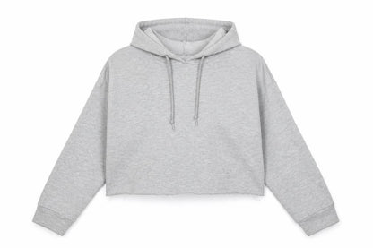 Cameo Rose Womens Grey Cotton Pullover Hoodie Size L Pullover