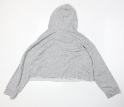 Cameo Rose Womens Grey Cotton Pullover Hoodie Size L Pullover