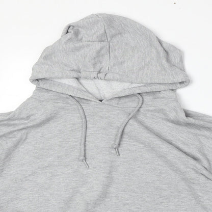 Cameo Rose Womens Grey Cotton Pullover Hoodie Size L Pullover