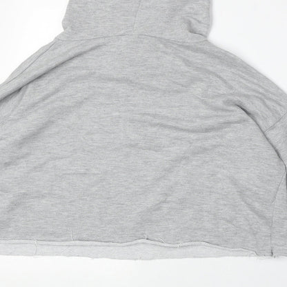 Cameo Rose Womens Grey Cotton Pullover Hoodie Size L Pullover